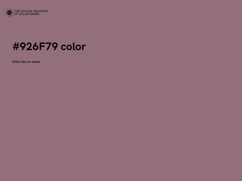 #926F79 color image