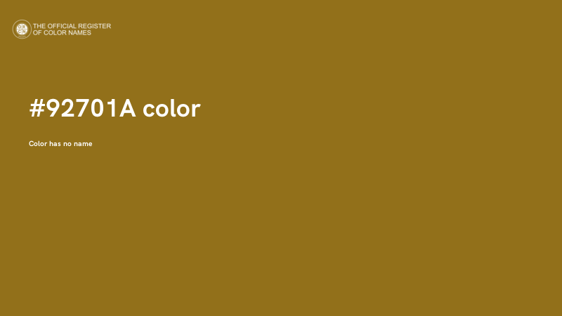 #92701A color image