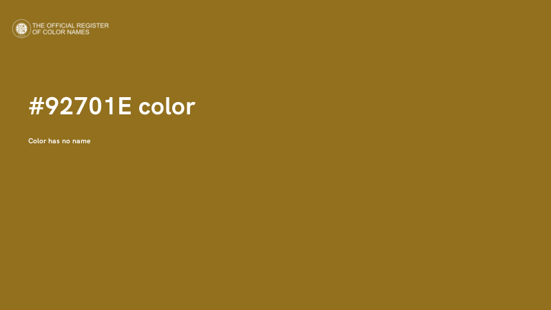 #92701E color image
