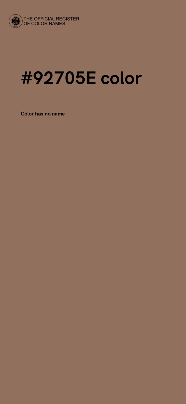 #92705E color image
