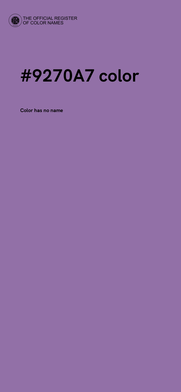 #9270A7 color image