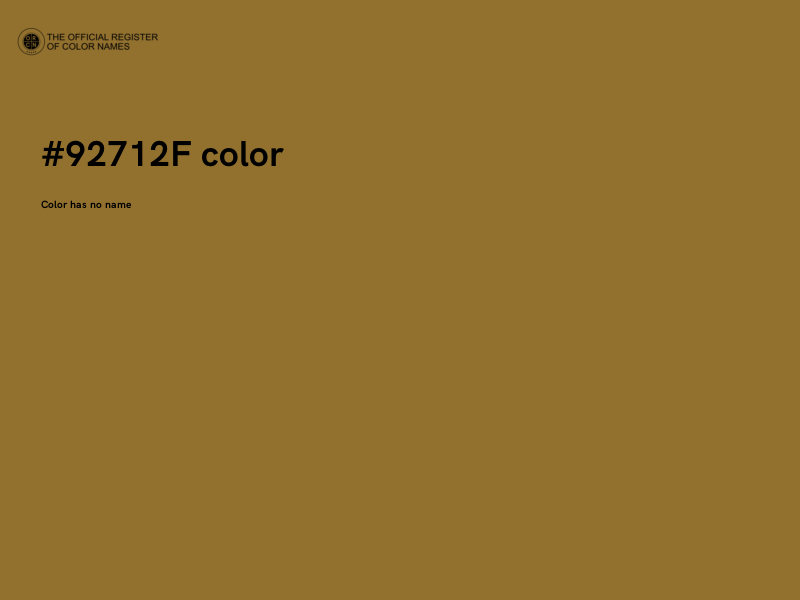 #92712F color image