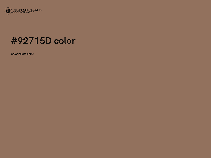 #92715D color image