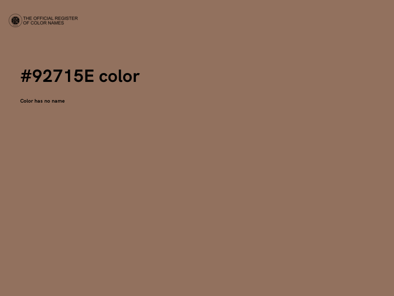 #92715E color image