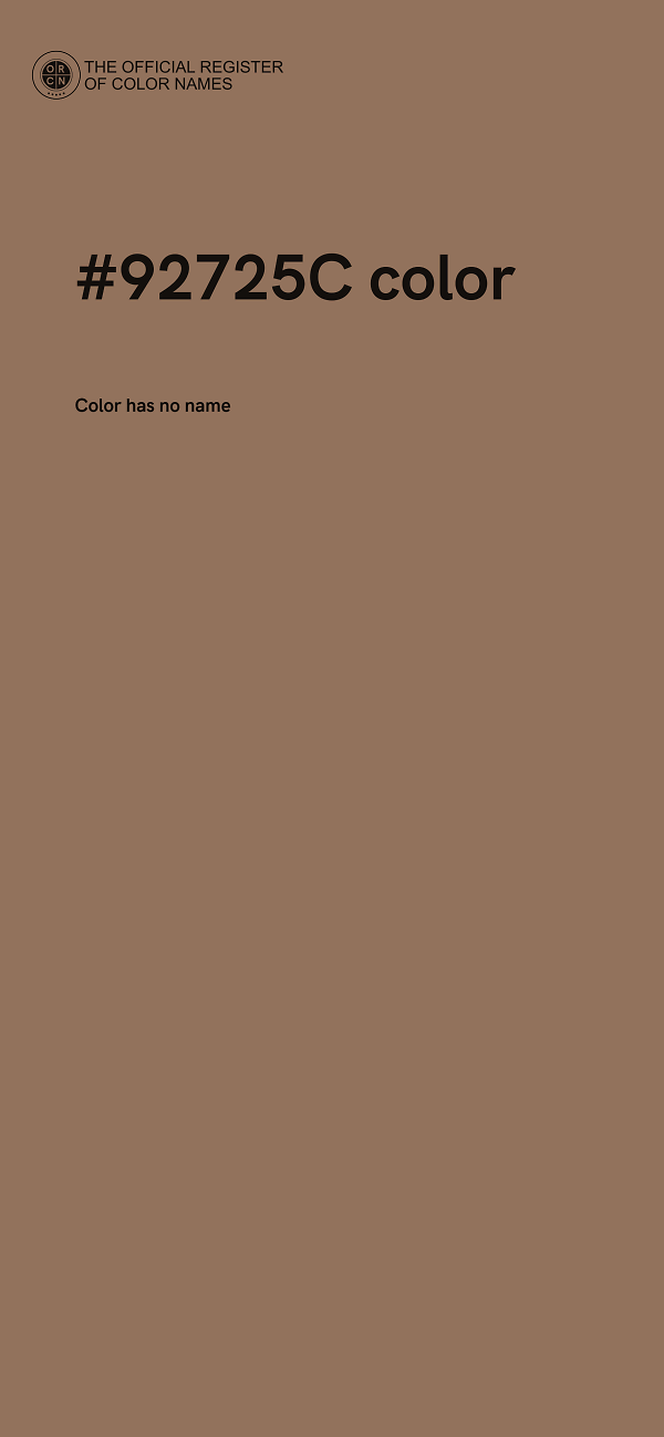 #92725C color image