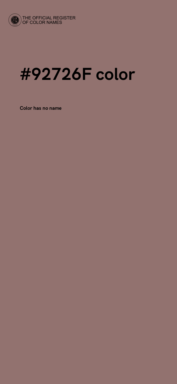 #92726F color image