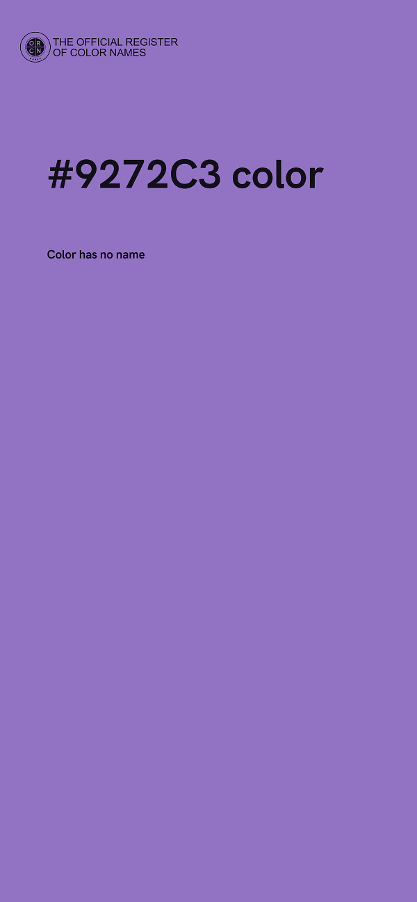 #9272C3 color image