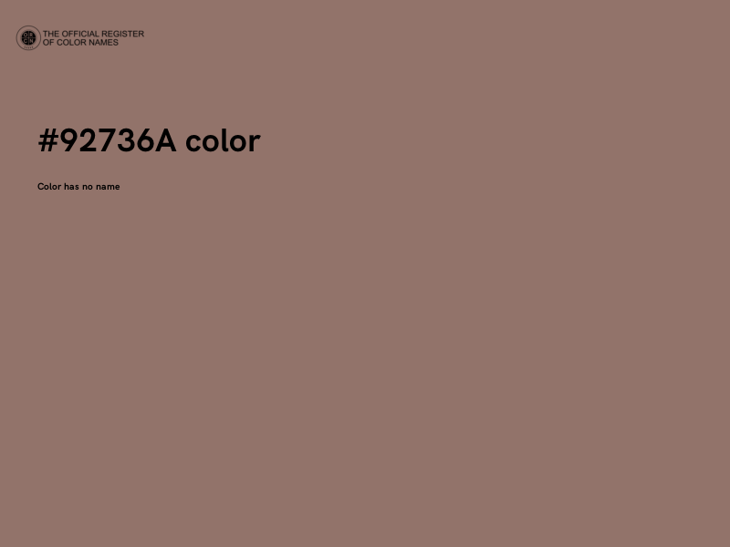 #92736A color image