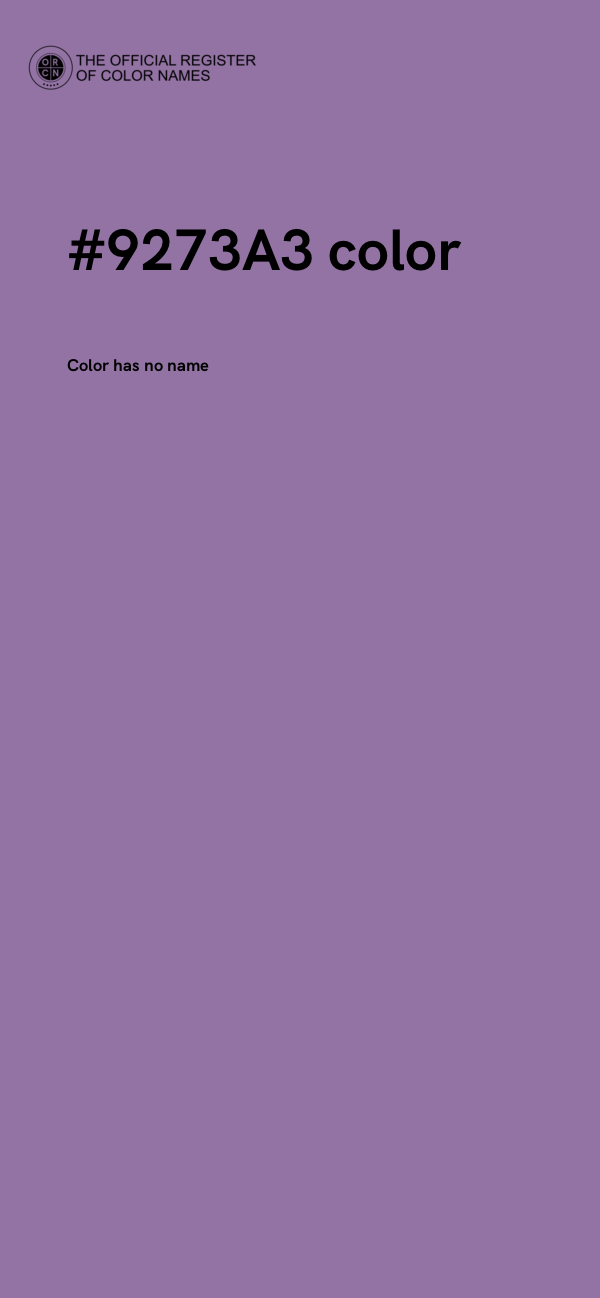 #9273A3 color image