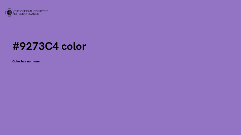 #9273C4 color image