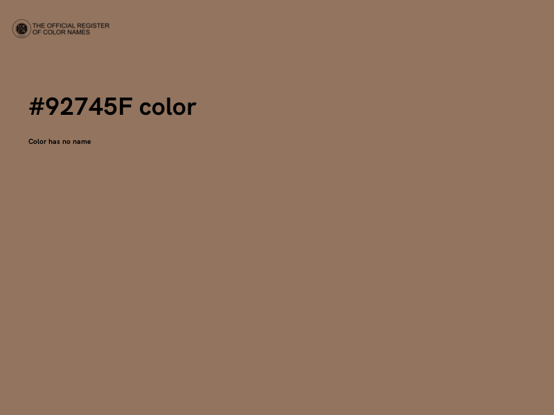 #92745F color image