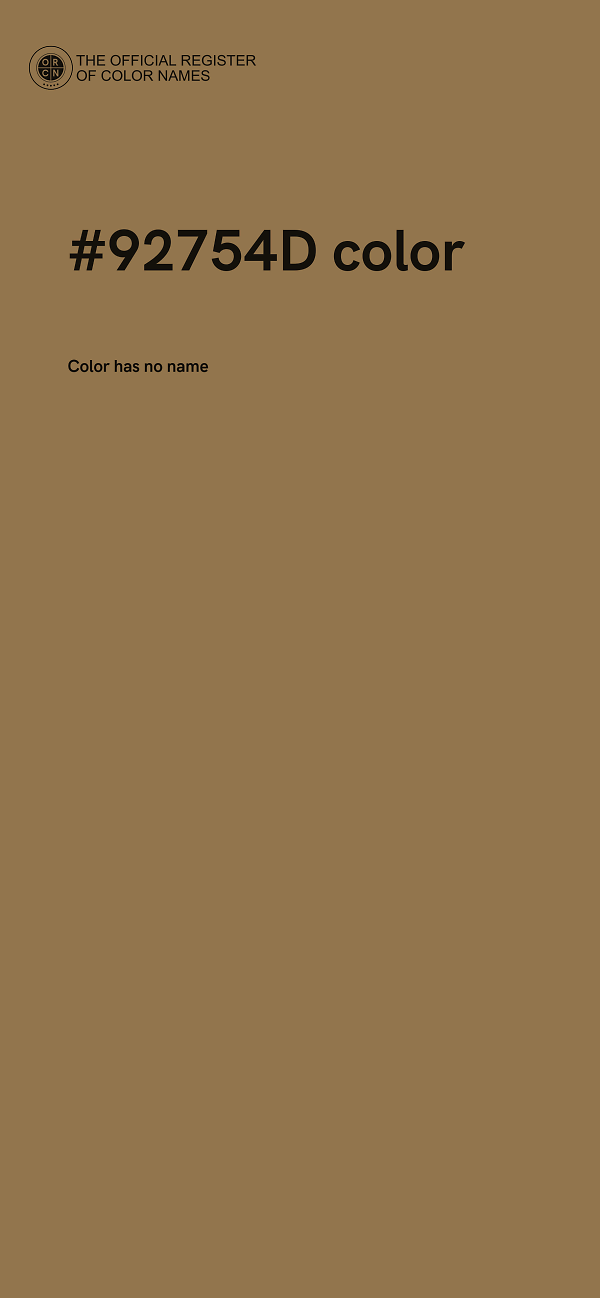 #92754D color image