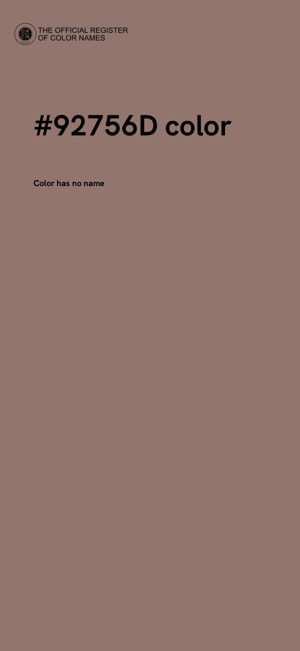 #92756D color image
