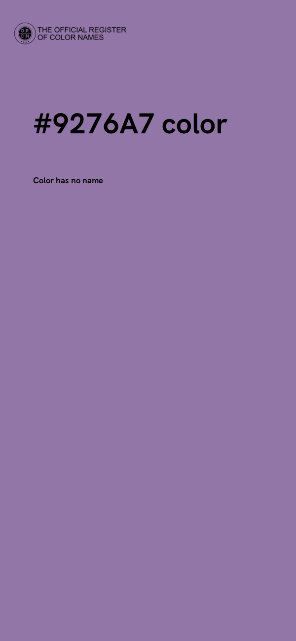 #9276A7 color image