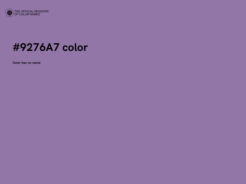 #9276A7 color image