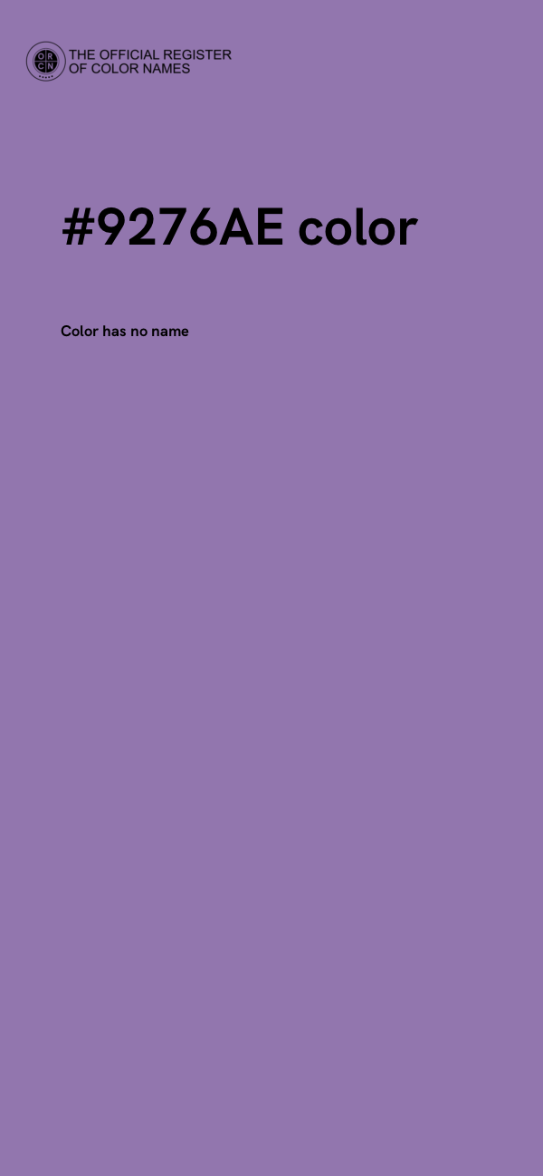 #9276AE color image