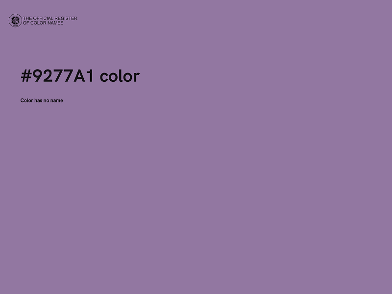 #9277A1 color image