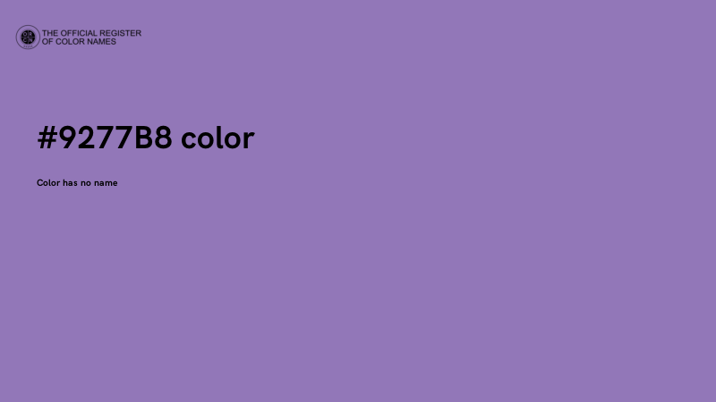 #9277B8 color image