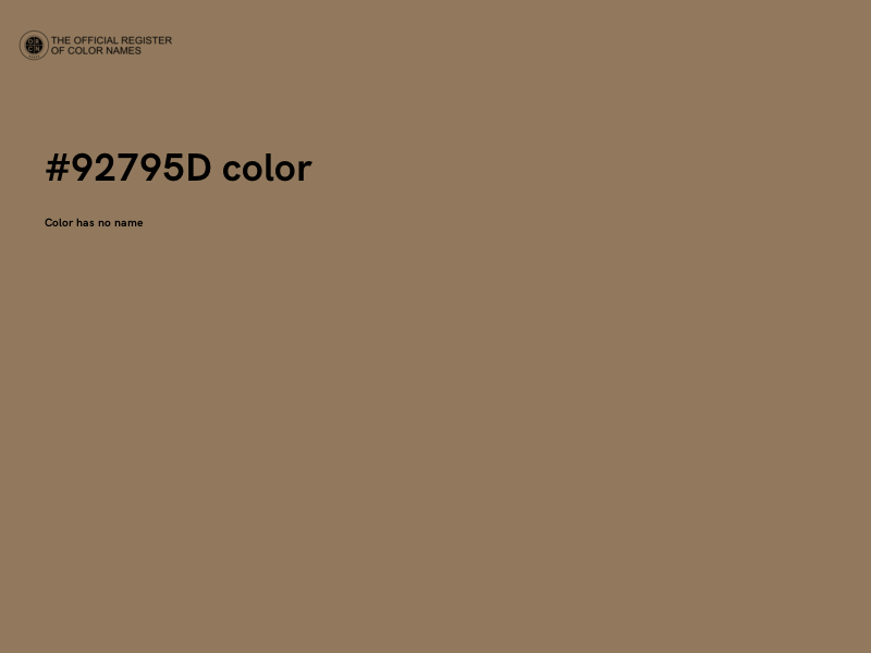 #92795D color image