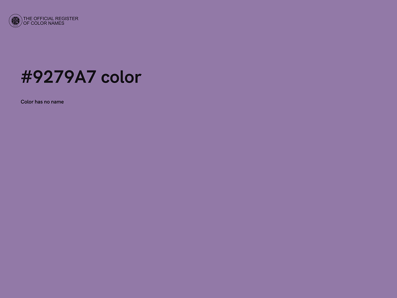 #9279A7 color image