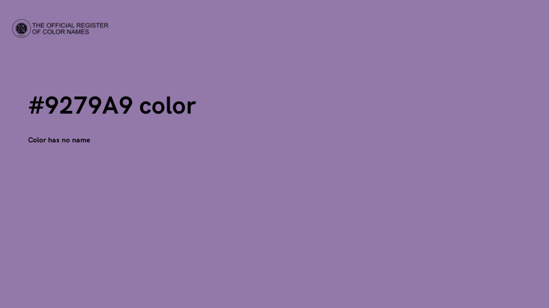 #9279A9 color image