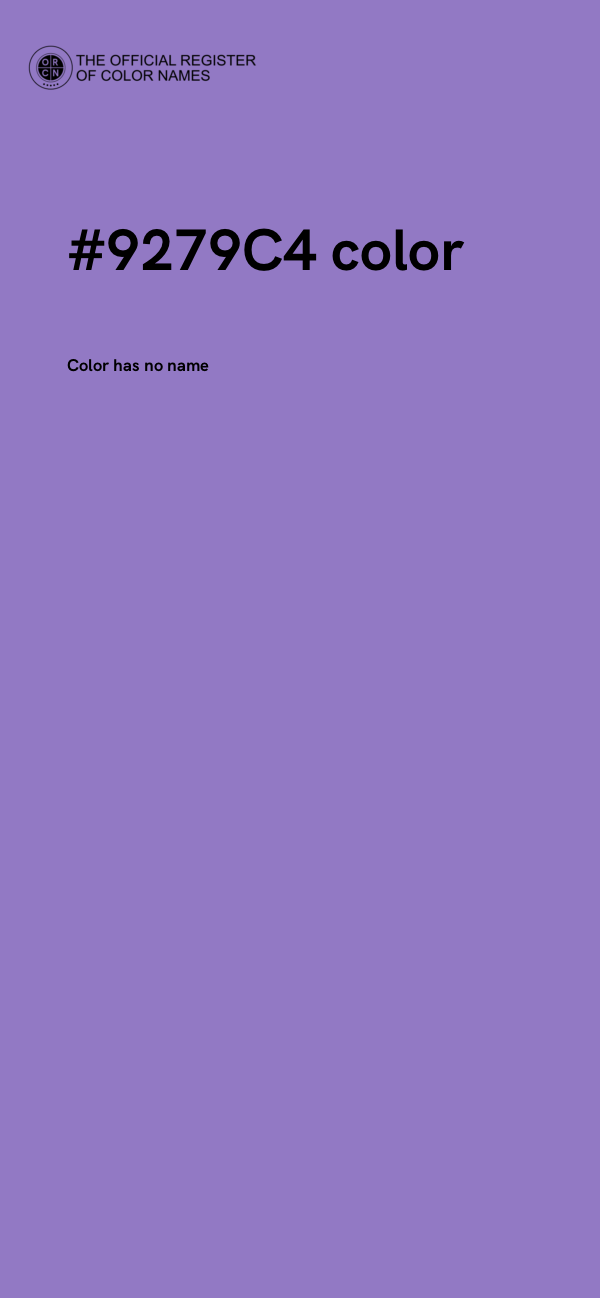 #9279C4 color image