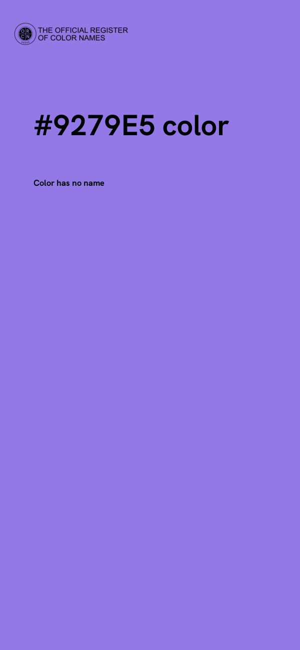 #9279E5 color image