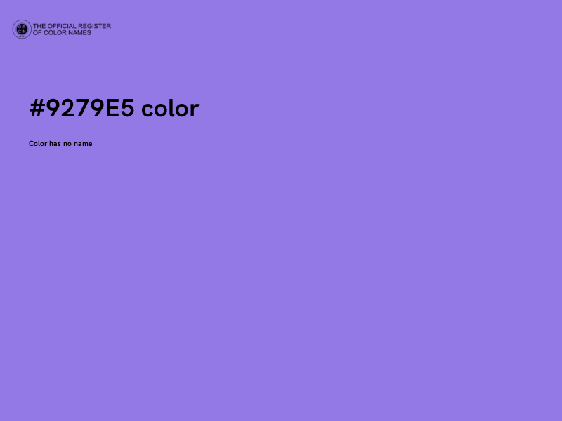 #9279E5 color image