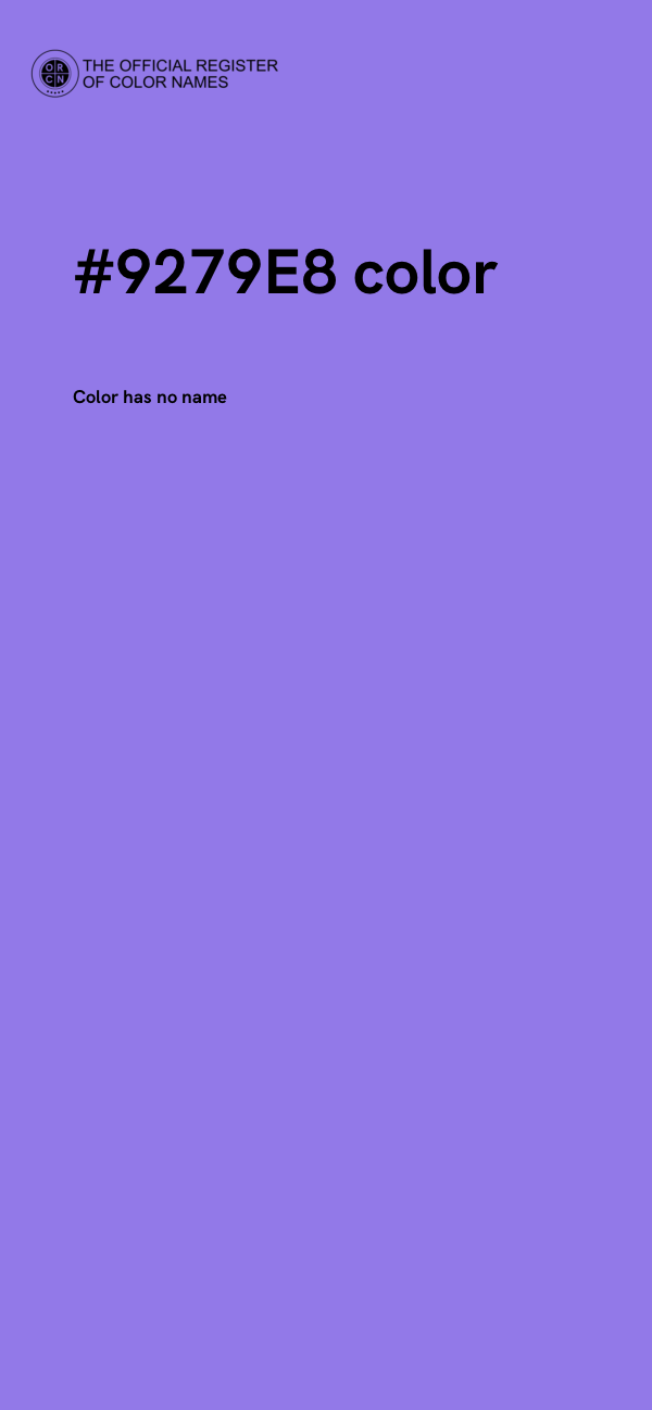 #9279E8 color image
