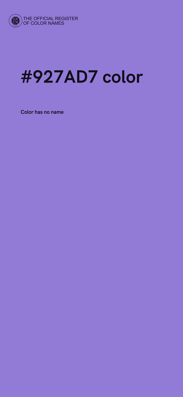 #927AD7 color image
