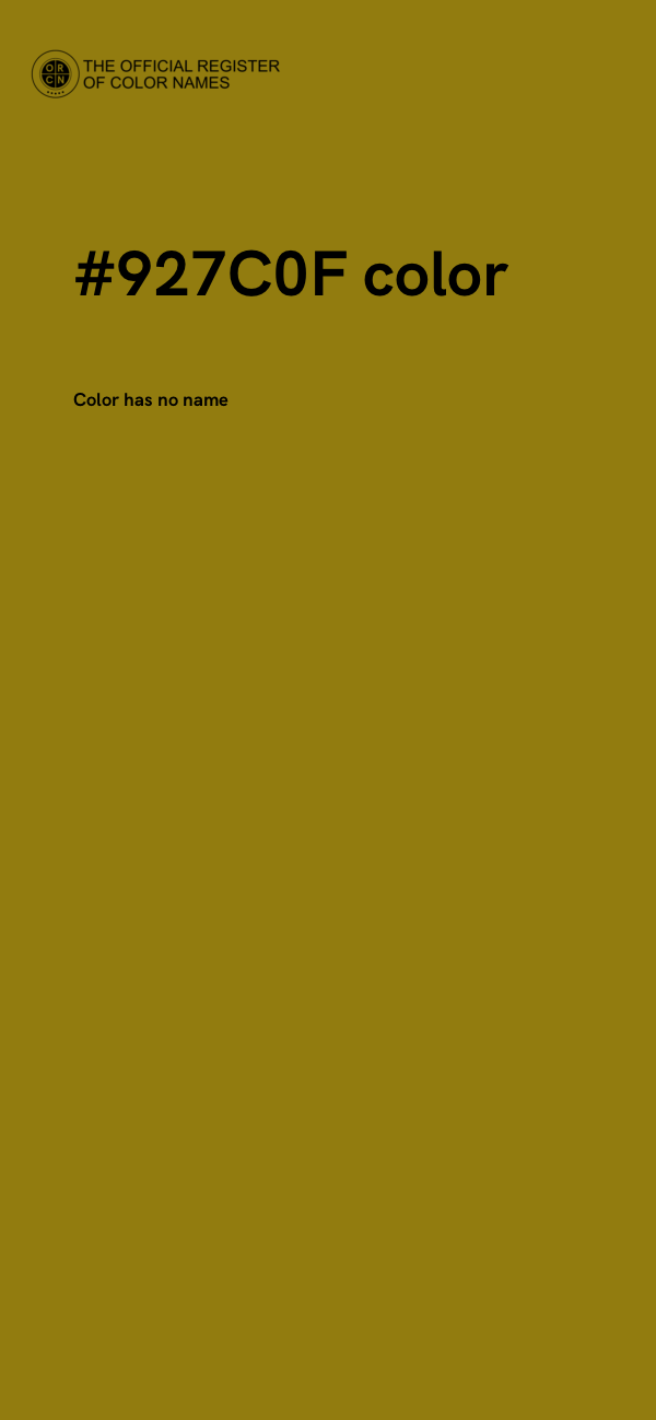 #927C0F color image