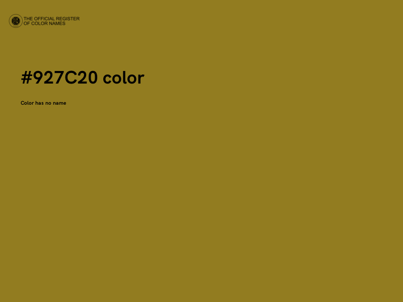 #927C20 color image