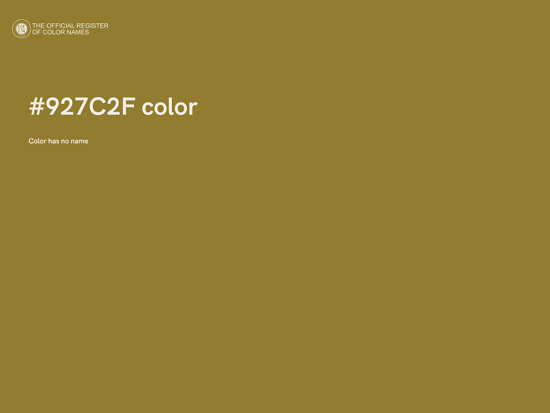 #927C2F color image
