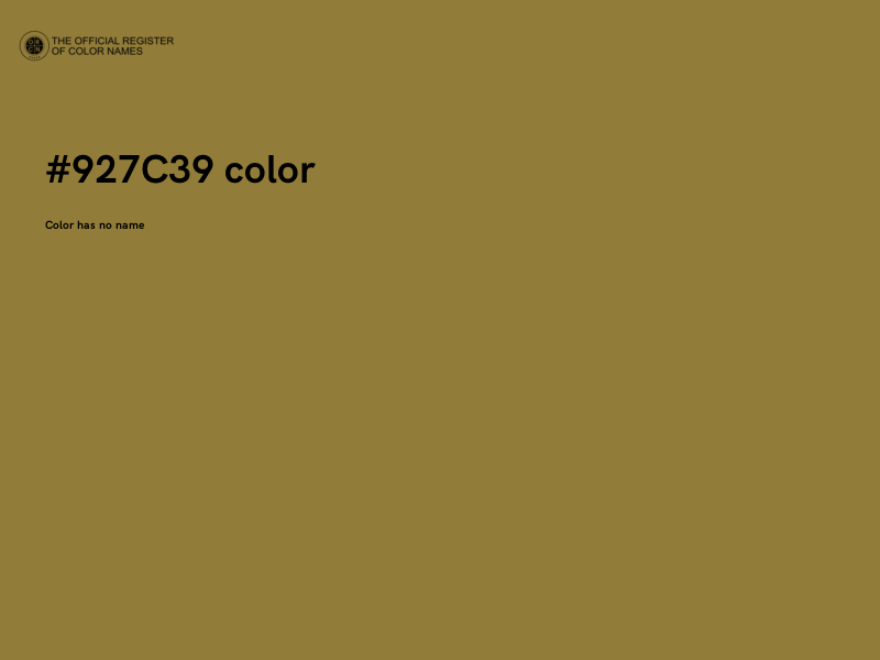 #927C39 color image