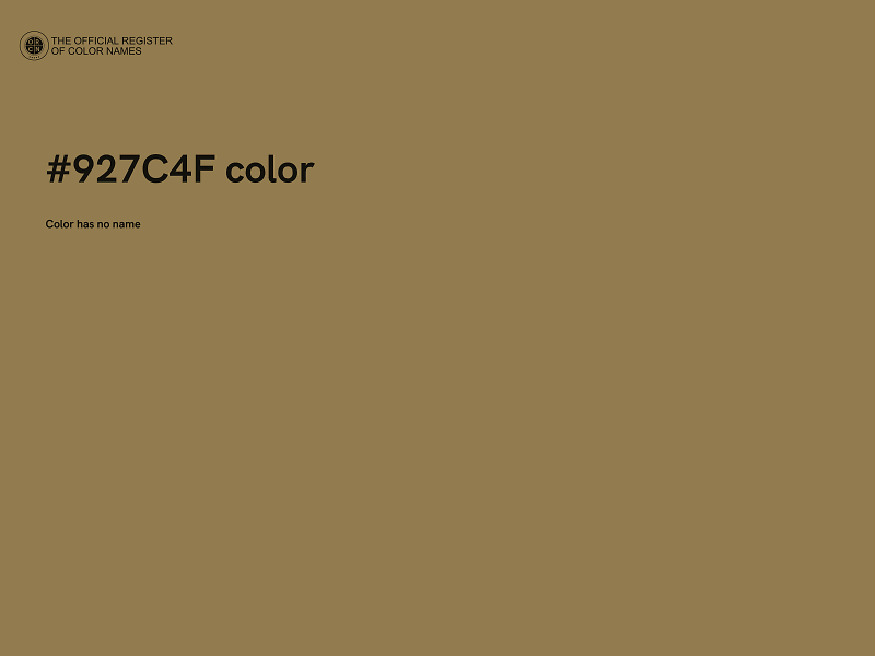 #927C4F color image