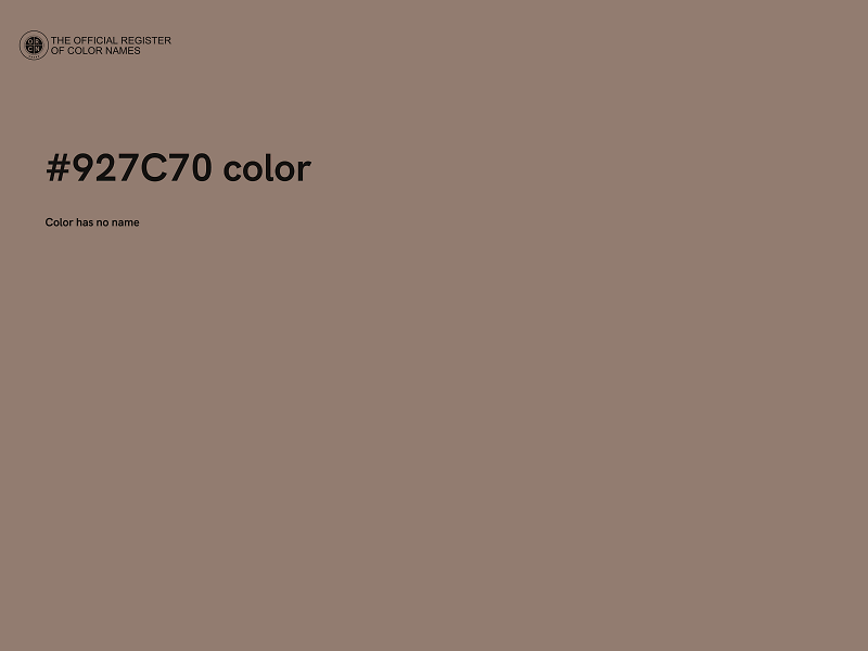 #927C70 color image