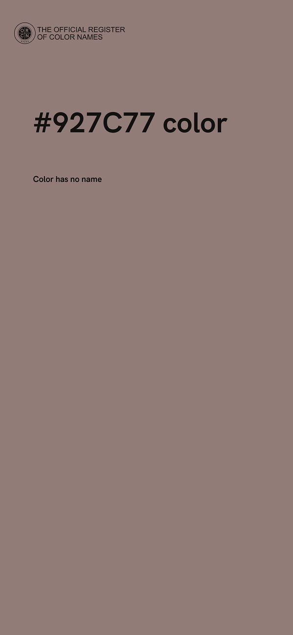 #927C77 color image