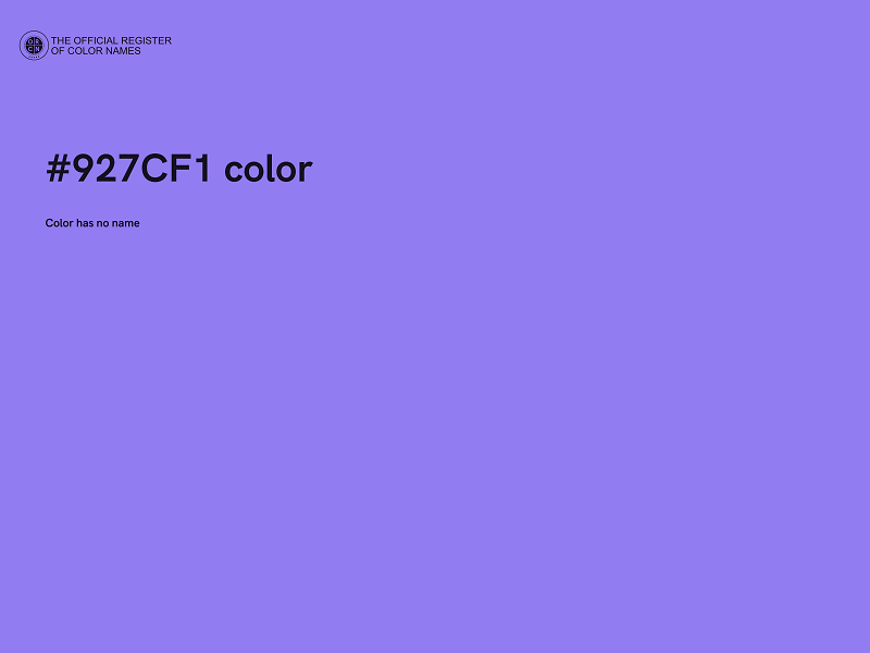 #927CF1 color image