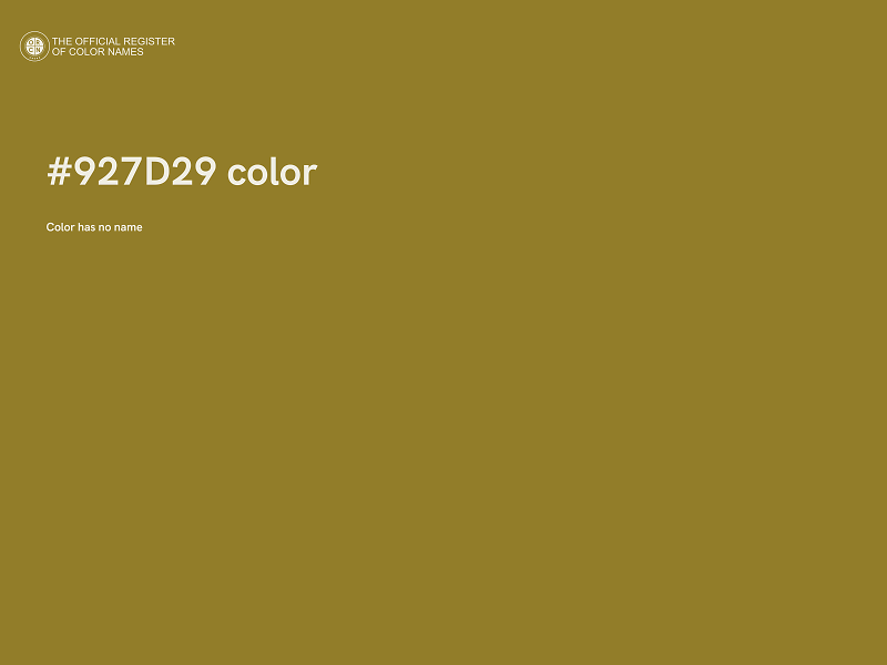 #927D29 color image