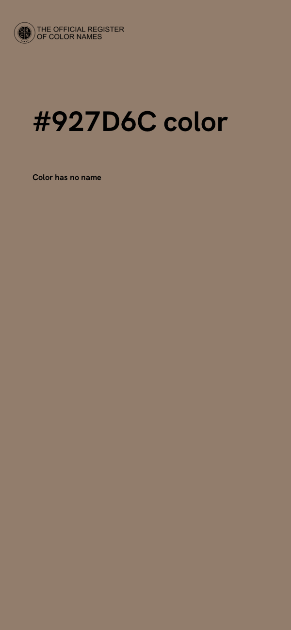 #927D6C color image