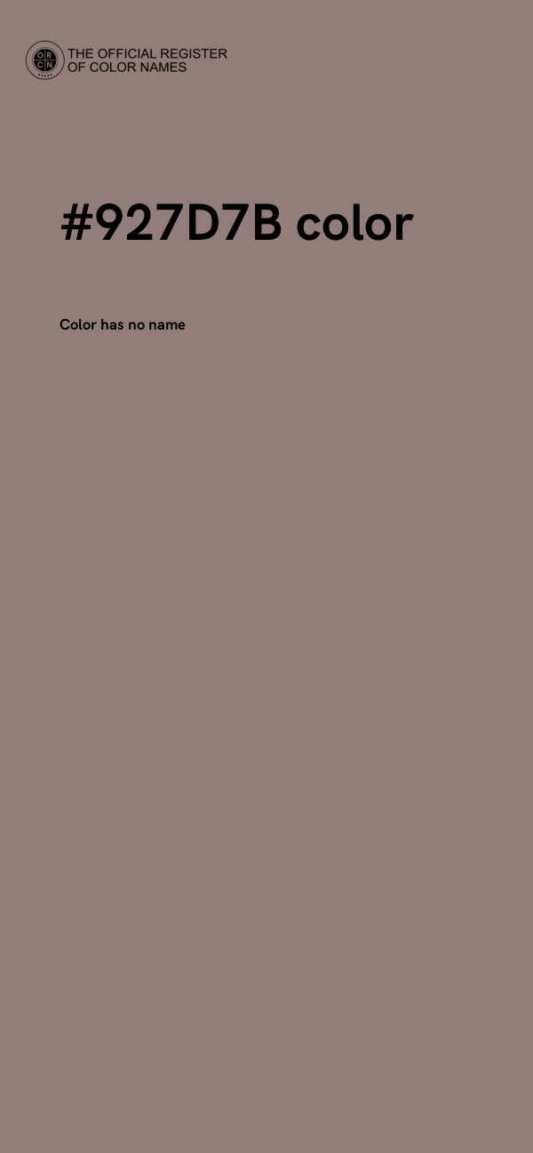 #927D7B color image