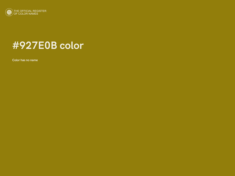 #927E0B color image