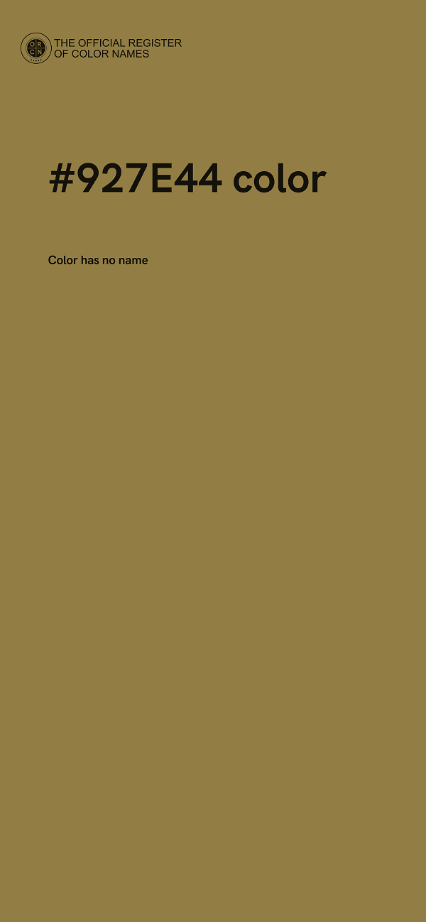 #927E44 color image