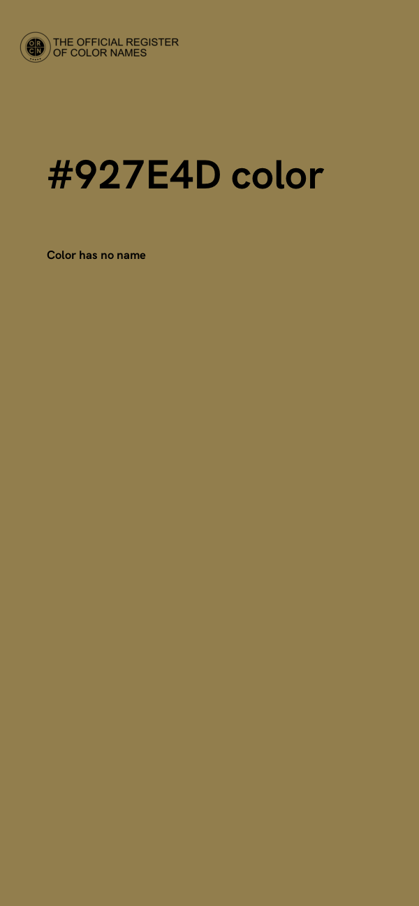 #927E4D color image