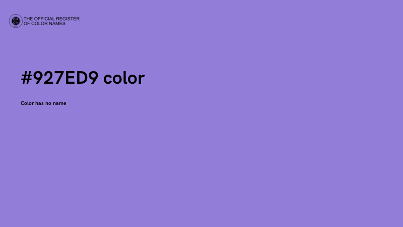 #927ED9 color image