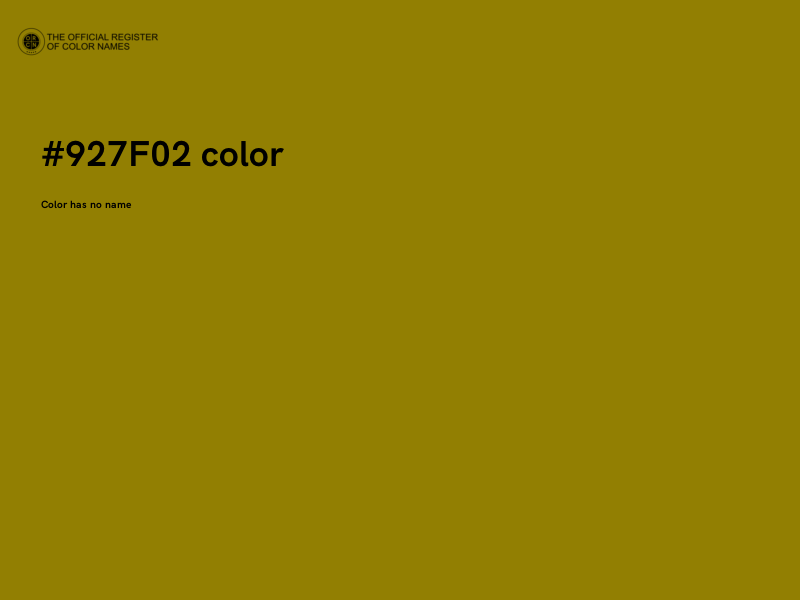 #927F02 color image