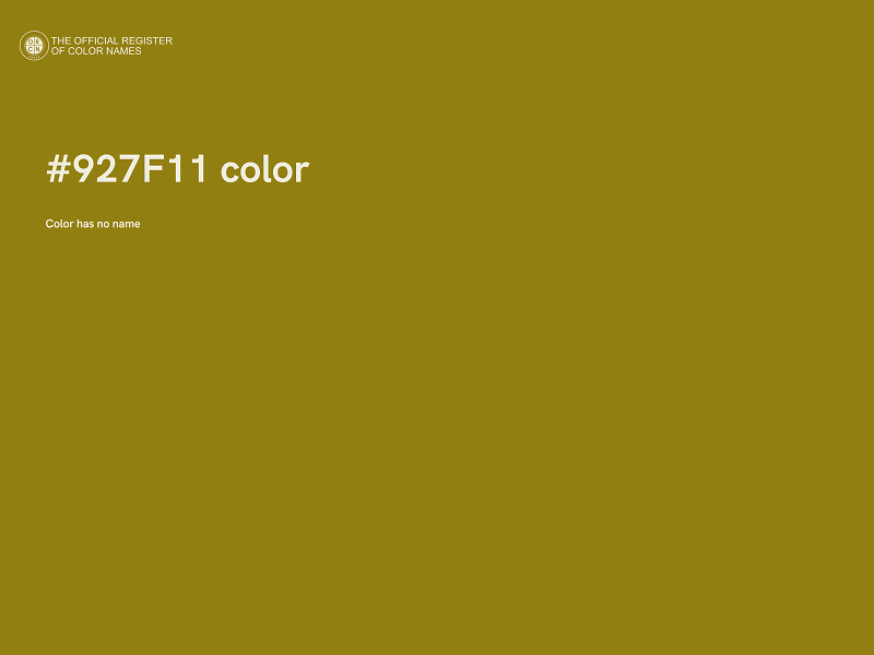 #927F11 color image