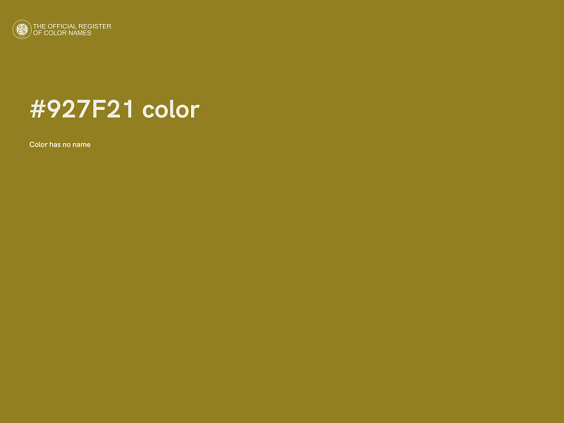 #927F21 color image