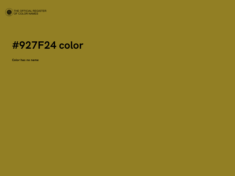 #927F24 color image