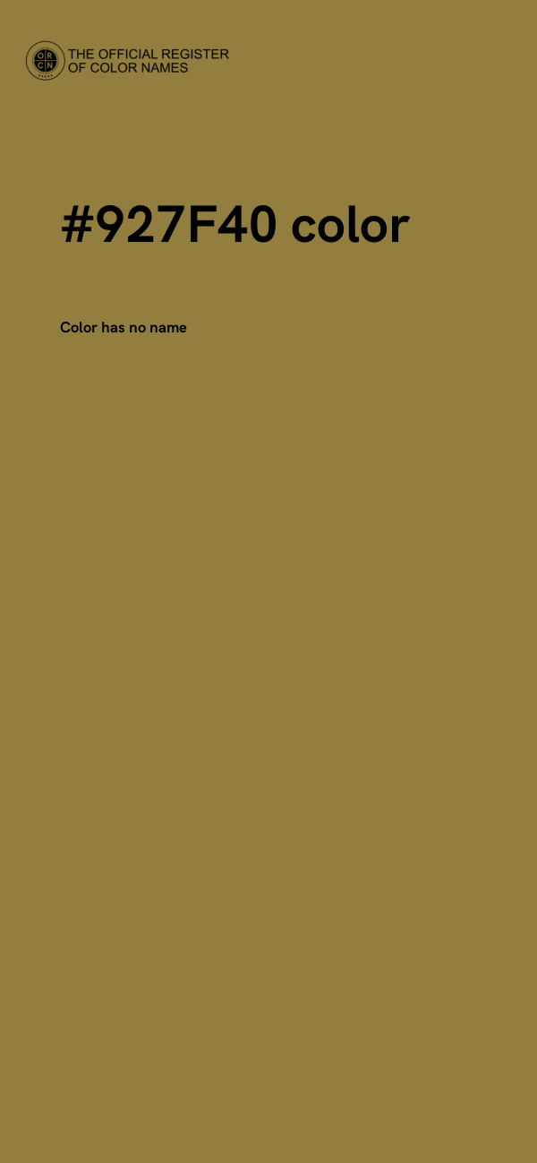 #927F40 color image